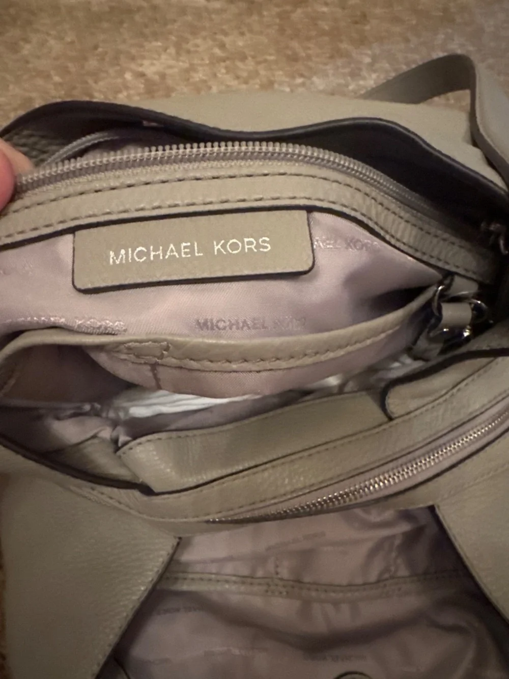 EUC Grey Michael Kors Purse